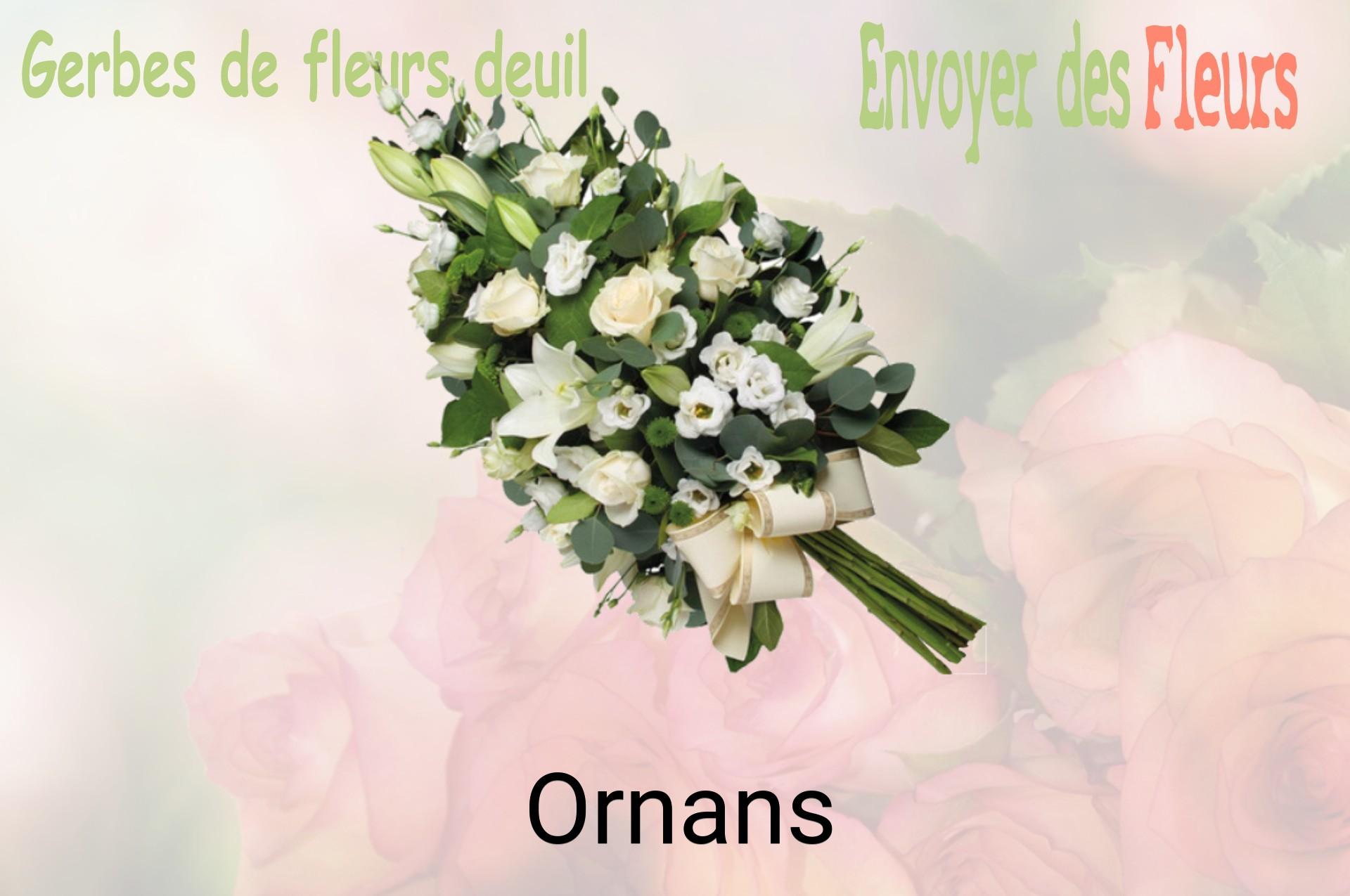 Gerbe de fleurs de deuil livrée à Ornans